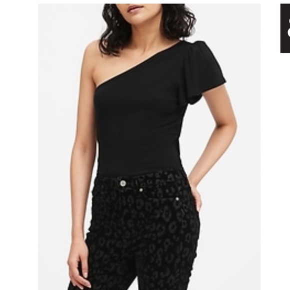 Banana Republic Ribbed One-Shoulder Top - Picture 2 of 2